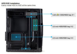 Caja PC Zalman ZM-T3 Negra+Grabadora RegrabaDVD LG