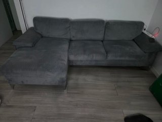 Sofá modular gris de pana