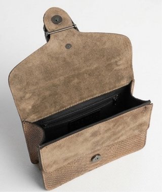 Bolso piel serpiente beige