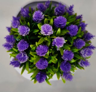 Figura Calavera con Flores Moradas