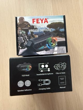 FEYA V10 Auriculares Moto Bluetooth Negro