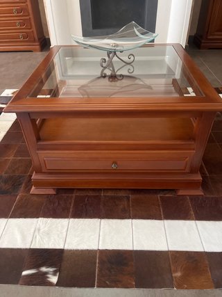 Mesa de centro madera y cristal