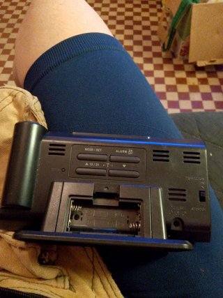Despertador Digital Proyector Azul Negro