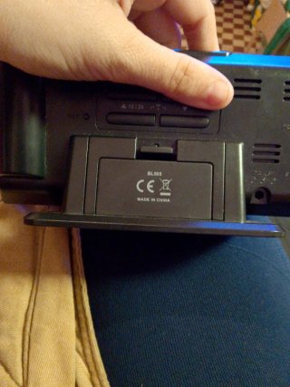 Despertador Digital Proyector Azul Negro