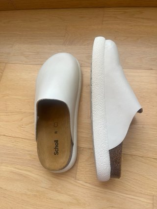 Zuecos Dr. Scholl blanco hueso  talla 38
