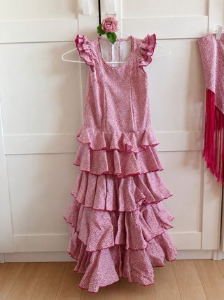 Vestido Flamenca Flores 5-7 años