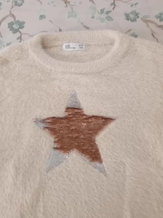 Jersey suave con estrella talla 13 años