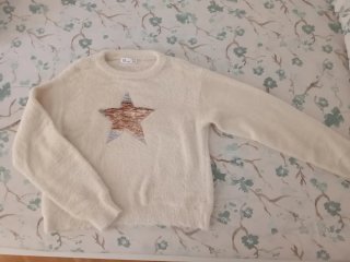 Jersey suave con estrella talla 13 años