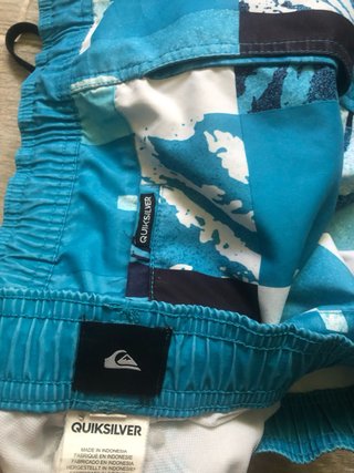 Bañador Quiksilver Azul y Blanco Talla L