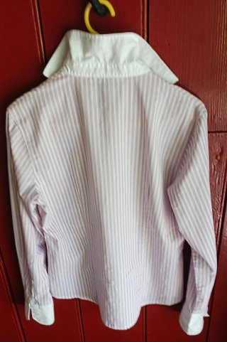 Camisa Amichi Mujer Rayas Rosa y Blanca Talla XL