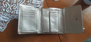 Portafoglio Guess Grigio e Oro