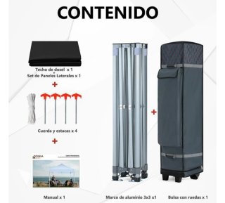 Carpa Profesional Hexagonal 50 Negra