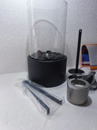 Chimenea Mesa Bioetanol Cristal Negra