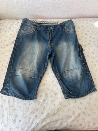 Pantalones cortos vaqueros azules talla 48