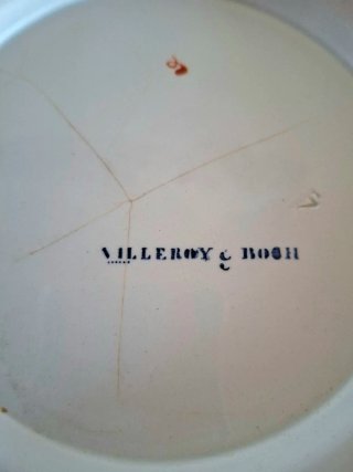 Antiguo Plato tartero Villeroy & Boch. 1880 -1910