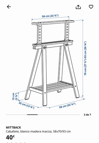 Tablero de mesa 150x75 cm gris