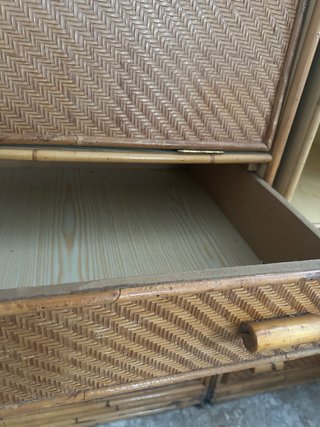 Mueble Armario Mimbre Bambú
