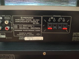 Conjunto Hi-Fi Pioneer Vintage