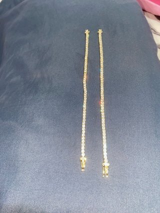 Pulsera de diamantes dorada para hombre y mujer.