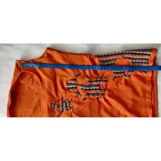 Conjunto Nike Top Naranja y Falda Azul