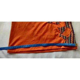 Conjunto Nike Top Naranja y Falda Azul