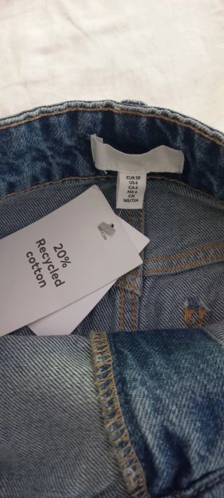 Falda vaquera midi azul