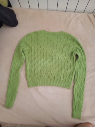 Jersey Evelin verde trenzado talla única