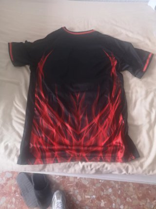 Camiseta de fútbol Adidas Negra/Roja