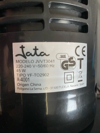Ventilador Torre Jata 45W Negro