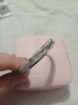 Brazalete acero inoxidable con cristales