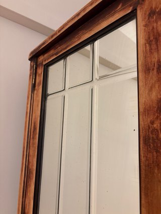 Armario Rústico Vintage Madera y Cristal