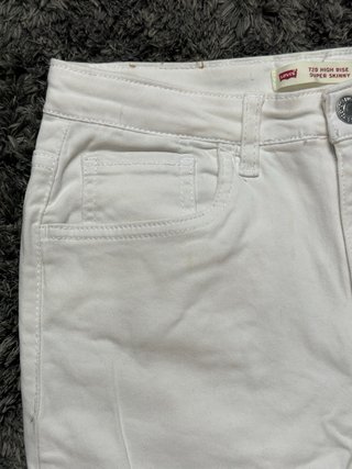 Levi's 720 High Rise Super Skinny Bianco W24