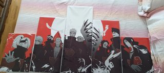 Cuadro Naruto Akatsuki 5 Piezas