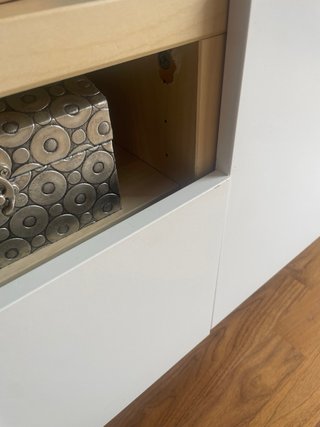 Mueble TV Besta Ikea Madera y Blanco