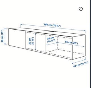 Mueble TV Besta Ikea Madera y Blanco