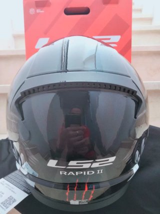 Casco Moto LS2 Rapid II Negro/Rojo
