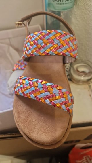 Sandalias de piel nuevas multicolor
