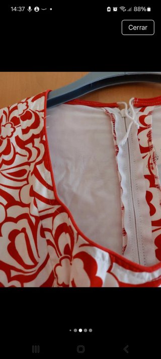 Traje de flamenca rojo y blanco