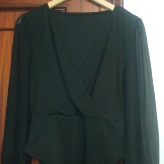 Body negro de licra mujer talla M