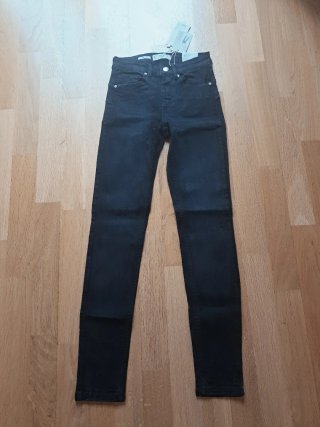 Mango Skinny Jeans Negros Talla XXS