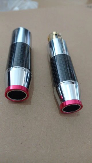 Conectores Audio XLR 4 Pines Fibra Carbono