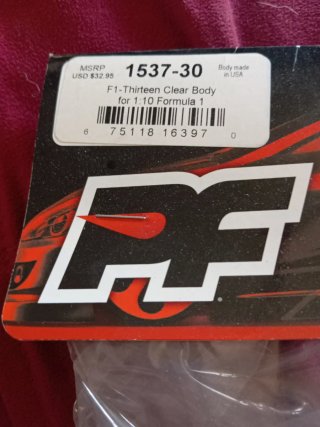 Carrocería F1 1/10 RC protoform f1-thirdteen