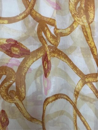 Scialle Class Cavalli Seta Oro Rosso