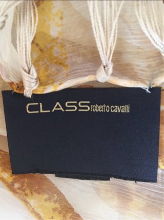 Scialle Class Cavalli Seta Oro Rosso