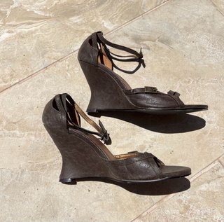 Sandalias de cuña Boston Talla 38 Marrón