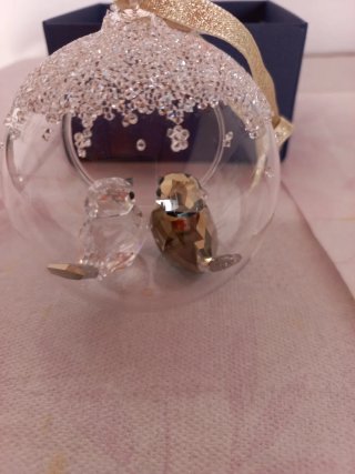 Adorno Bola Swarovski Pájaros SCS