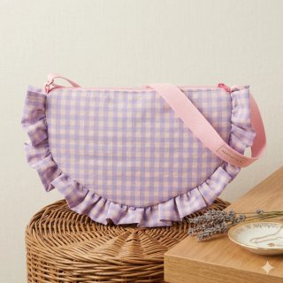 Borsa con volant e tracolla regolabile