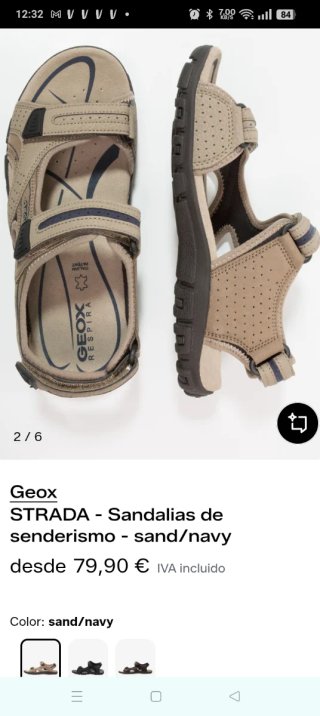 Sandalias Geox Beige y Azul