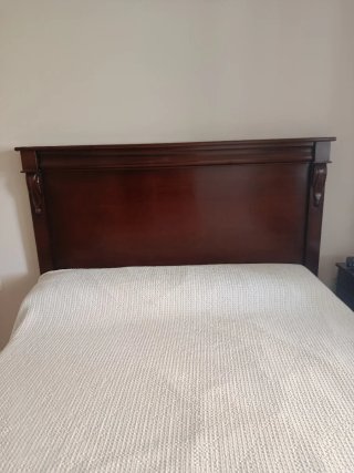 Conjunto Cabecero + 2 Mesillas Caoba