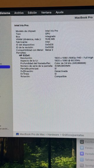 MacBook Pro 15 2013 Plata